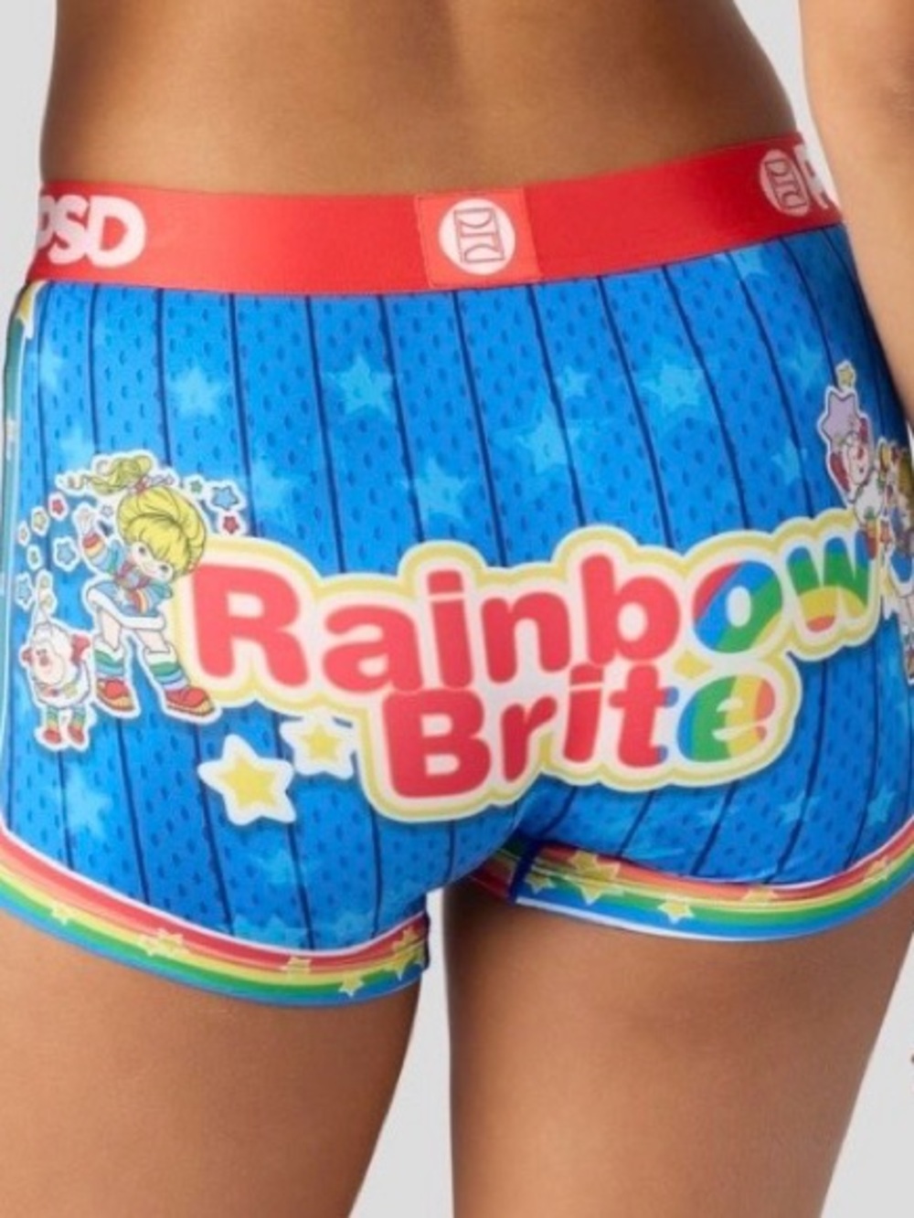 PSD Rainbow Brite Blue & Red Women's Bike Shorts - Picture 2 of 2